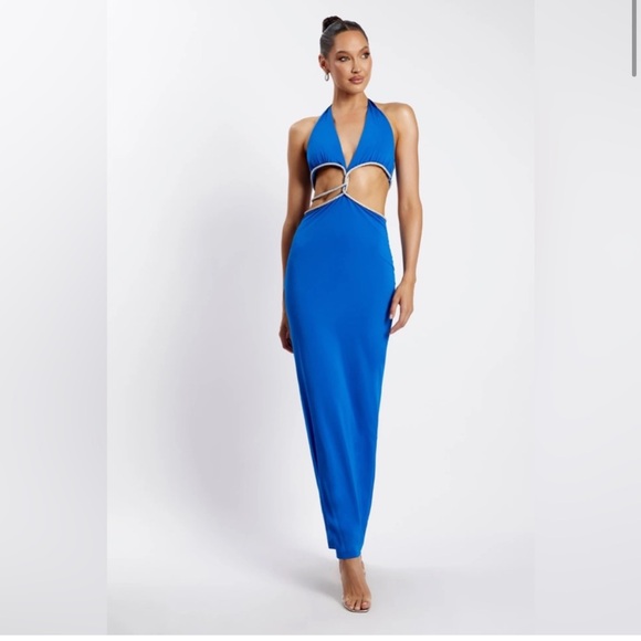 NWT Brand New Meshki NICHA Diamante Cut Out Midi Dress - Picture 11 of 16